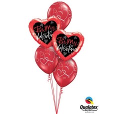 Bukiet 785 â€žBe Mineâ€ Valentine Hearts Qualatex #78537-2 40862-3